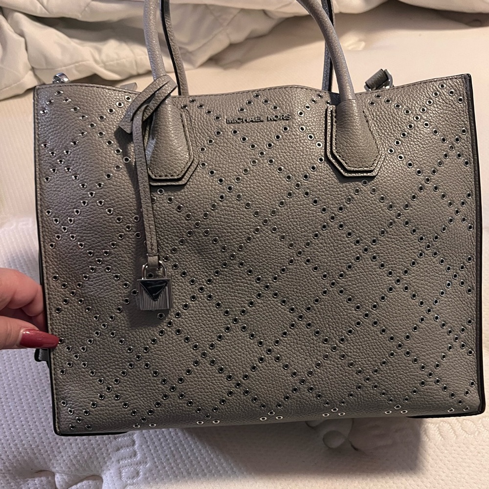 Grey & silver MK purse